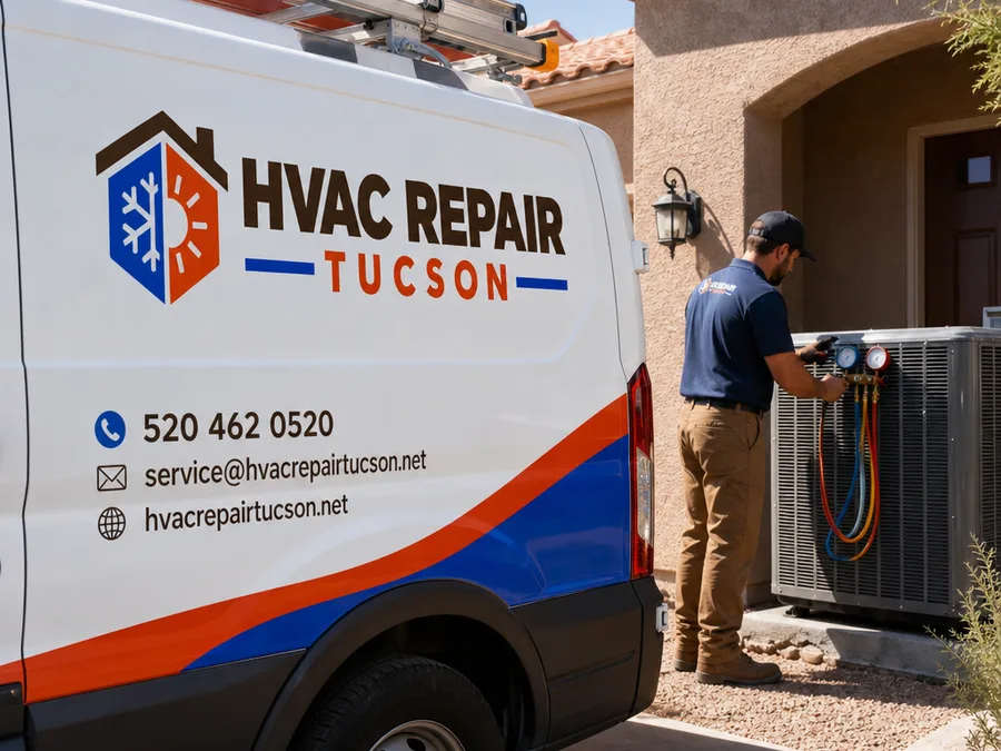 Technician measuring superheat, subcooling, and temperature split during system startup
